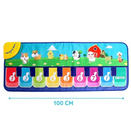 Musical rug "Fun Farm", 100 cm-1
