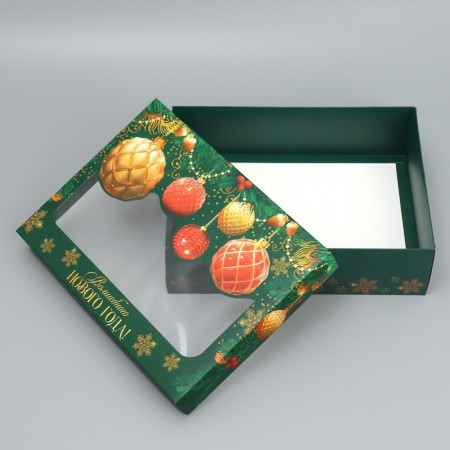 Gift Box "Magic New Year", balls, 32 x 24 x 9 cm, New Year-2