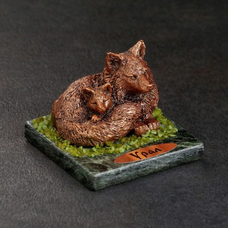 Souvenir "Foxes", 5x5x6 cm, coil, gypsum-1