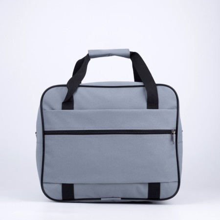 Road bag with lightning, 2 outer pockets, long belt, gray color-1