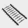 Pannings for trousers and skirts with clamps, set 10 pcs, 32 × 13.5 cm, black color
