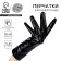 Carnival accessory- gloves, color black metallic, artificial leather