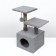 House-cogue 2 Ur. square with 2 square shelves, 53 x 35 x 65 cm, gray