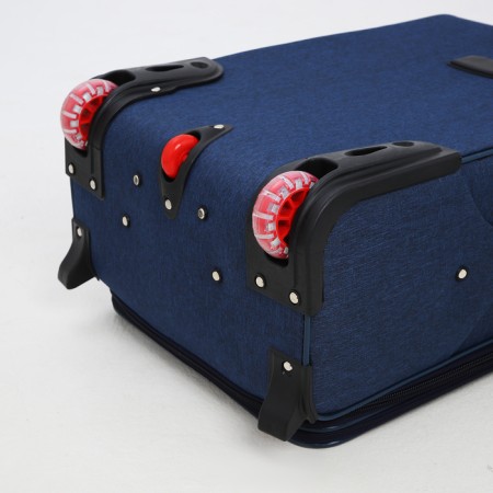 Small 24 suitcase "on lightning, code castle, with extension, blue color-7
