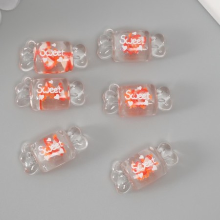 Acrylic Social Suspension "Candy. Strawberry ice" 3.2x1.5x1 cm-1
