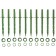 Garden pegs, h = 20 cm, set 10 pcs., Green