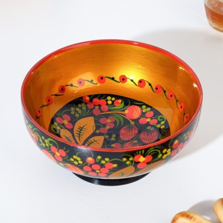 Cup "Berry", Big, 16 × 7cm, Khokhloma-1
