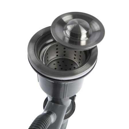 Kitchen sink Aflorn AF97843-D, Sredal, double, S = 3.0 and 0.8 mm, 78x43x22 cm, siphon, satin-5