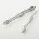 Sugar forceps, h = 9.8 cm, thickness 1 mm, silver color
