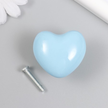 Pen for the casket ceramics, metal "heart" Blue 3.8x3.8x3 cm
