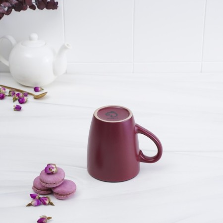 Mug ceramic shade Vanil, 350 ml, burgundy color-5