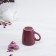 Mug ceramic shade Vanil, 350 ml, burgundy color