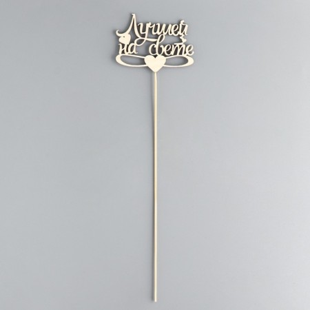 Topper "best in the world" 10x7.6 cm-2