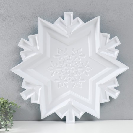 Figure "Snowflake" is a large blue metallic, half, 66.7x63.5 cm-3