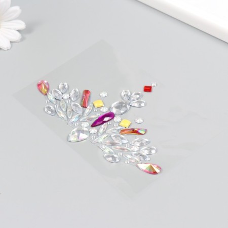 Stick plastic rhinestones "Decoration. Mix" mix 12x9.5 cm-3