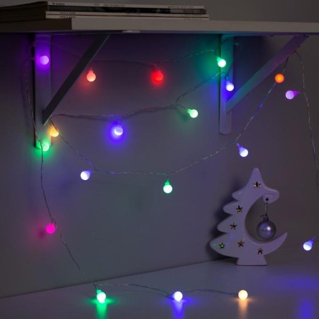 Garland “thread” 3 m with nozzles “balls”, ip20, transparent thread, 20 LED, glow of multi, AAH3-3