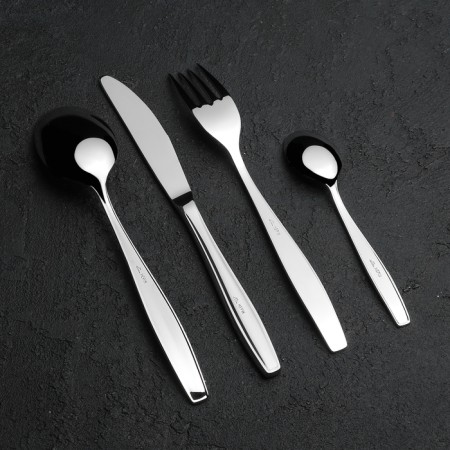 A set of cutlery "Cometes", 24 items, thickness 2.5 mm, decorative box, silver color-2