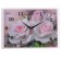 Carty clock is wall-mounted, interior "roses", silent, 25 x 35 cm