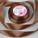 Satin ribbon, 25 mm × 23 ± 1 m, nut color