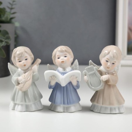 Souvenir ceramics "angels" set 3 pcs 10x5x5 cm