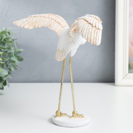 Souvenir Polystone "White Stork. Lugus of wings" 20.5x12.5x22 cm-2
