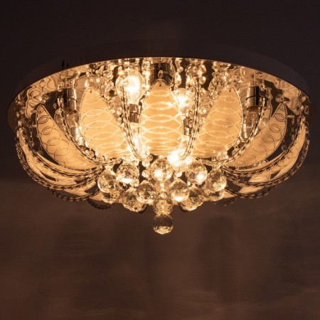 Svetogor chandelier "Murmansk" 8x60W E27 LED lighting chrome 60x60cm-7