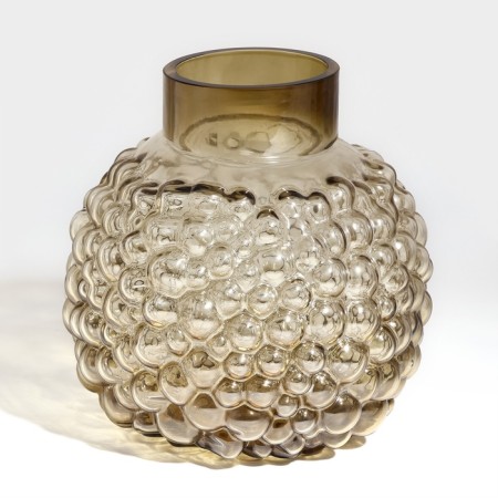 Vase for flowers "Malva" from dark transparent glass 20 x 18 x 18 cm-1