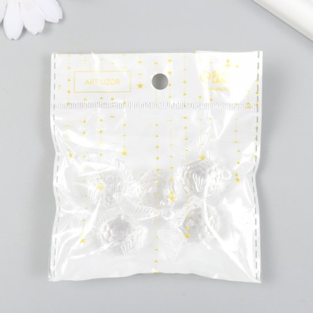 Decor for creativity plastic "Crystal" transparent set 25 grams 2x3.1x2.6 cm-3