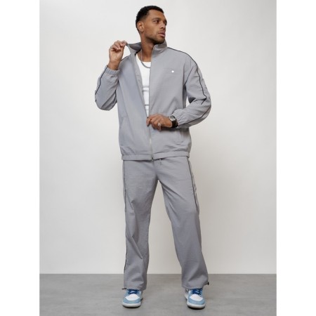 Male tracksuit, size 56, gray color-10