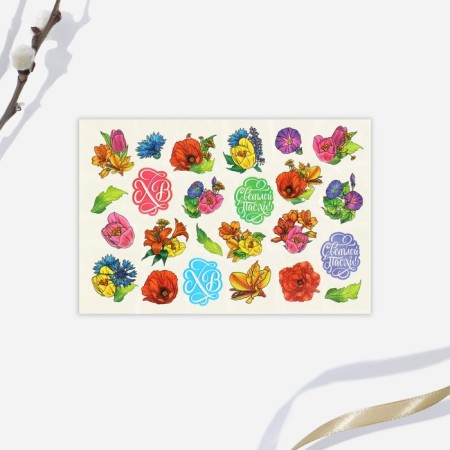 Translated pictures for decorating eggs "Light Easter!", 15 x 10 cm.-1