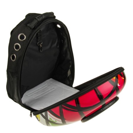 Backpack for carrying animals "strokes", with a viewing window, 32 x 22 x 43 cm, white-5
