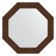 Mirror in the baguette frame, bronze lava 90 mm, 76.6x76.6 cm