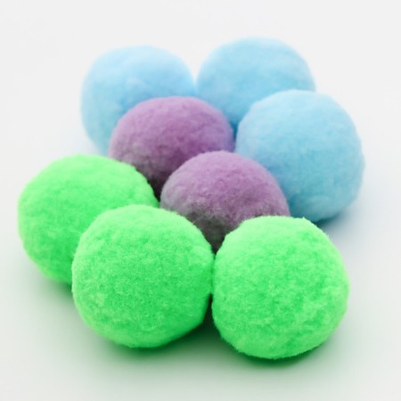 Set of plush balls 8 pcs, Mix flowers-2