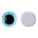 Elose -based eyes, set of 10 pcs., Size 1 pc. - 12 mm, blue color with sparkles