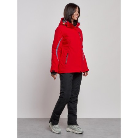Ski costume female winter, size 44, red color-2