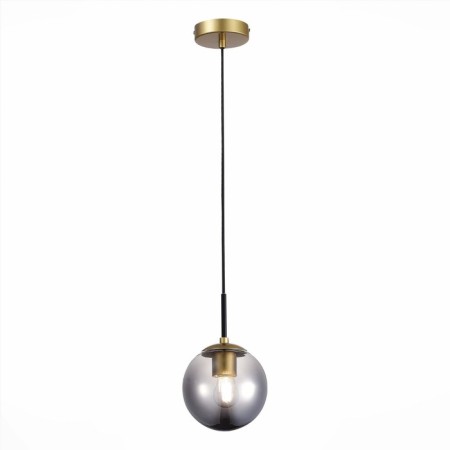 Suspension EVOLUCE. Sle1097-303-01. Scorze. 1x60 watts, E27, 15x15x37 cm, matte gold color