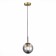 Suspension EVOLUCE. Sle1097-303-01. Scorze. 1x60 watts, E27, 15x15x37 cm, matte gold color