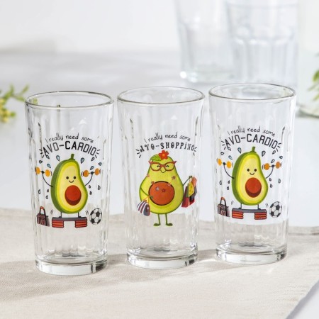 A set of glasses "Avocado", 230 ml, 3 pcs, Mix drawing-13