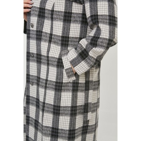 Female coat, size 64, gray color-6