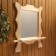 Carved mirror with 1 shelf, 70 × 55 × 16 cm