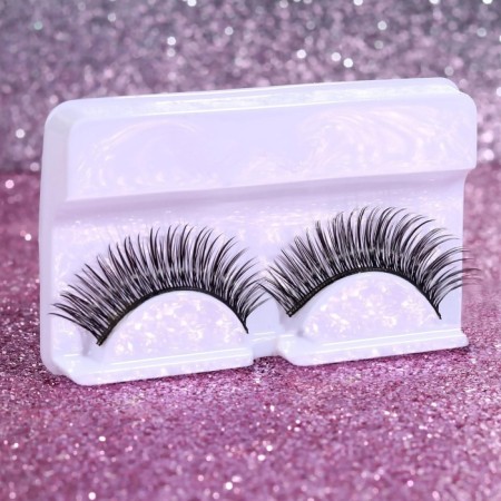 Falled eyelashes "dreaming gaze", without glue, black color-1