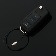 TORSO keychain, steel cable, 15 cm, black