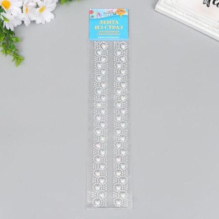 Decorative self -adhesive tape from rhinestones. The length is each 300 mm, the width is 25 mm.-2
