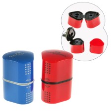 Carpet 3 holes with Faber-Castell Trio Grip 2001 container for standard and three-sided pencils, red/blue color