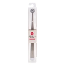 A toothbrush with a round head, soft