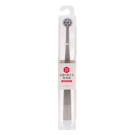 A toothbrush with a round head, soft