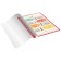 Folder with 10 A4 inserts, 160 μm, calligrata, with perforation, red