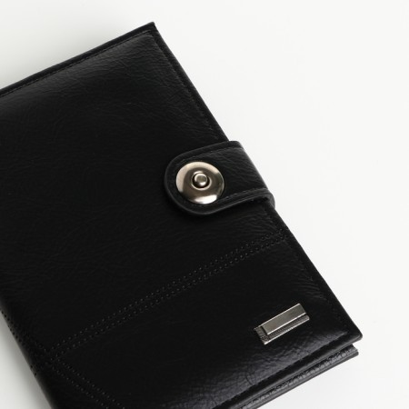 Cover 2 in 1, for auto documents and passports on a magnet, the color is black-3