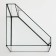 Aquarium "Delta" corner with a lid, 25 liters, 34 x 34 x 31/37.5 cm, black