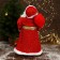 Santa Claus "in a red belted fur coat, with gifts" 45x23 cm
